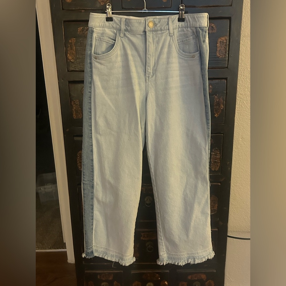 Democracy Light Blue Wide Leg Ankle Jeans